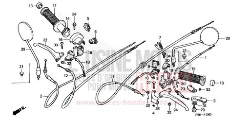 HANDLE LEVER/SWITCH/CABLE PK50MN de 1992